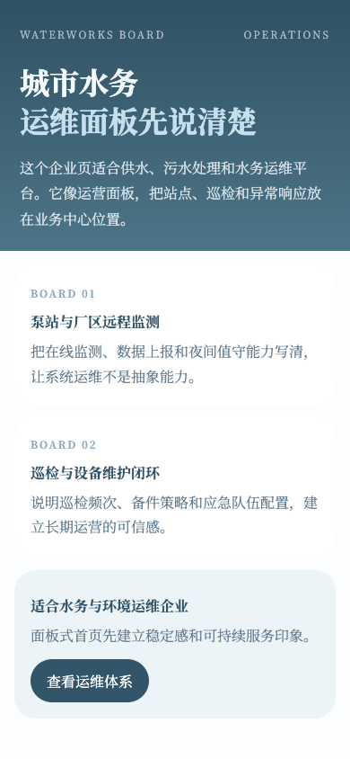 水务运营板